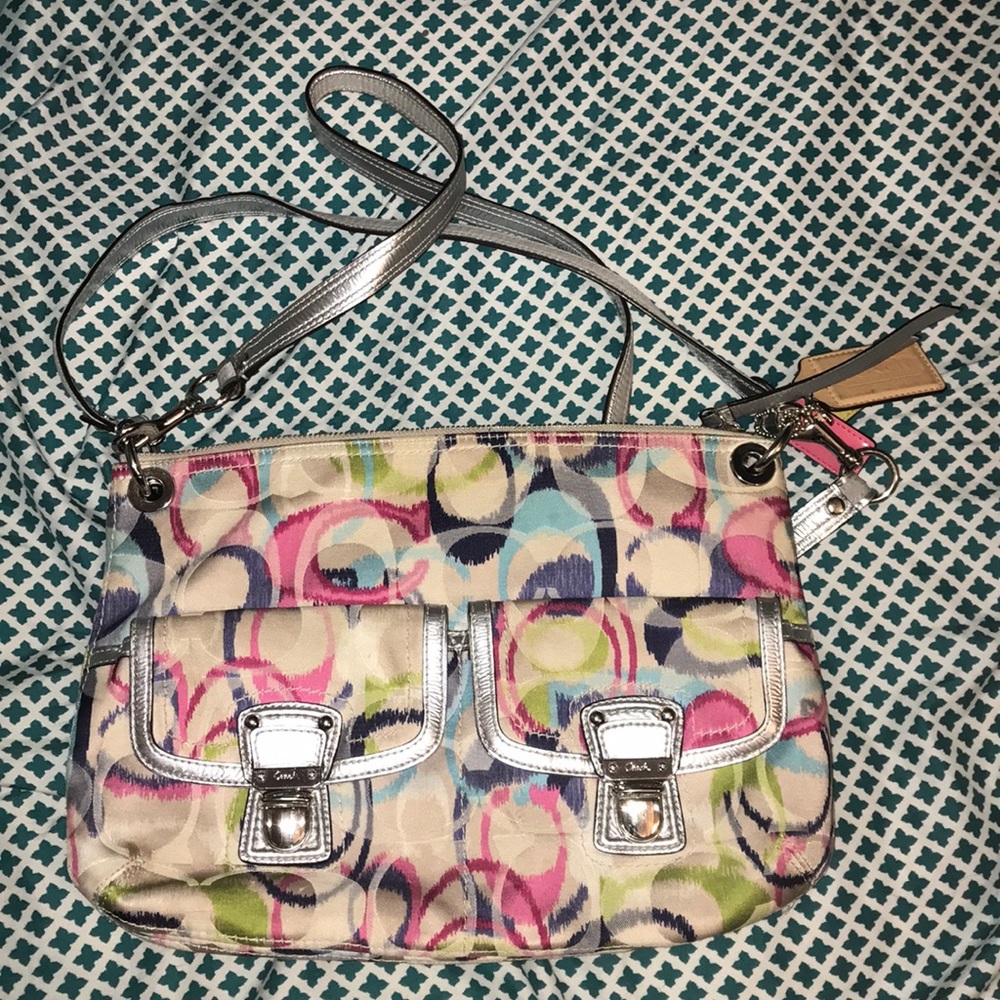 Coach poppy collection crossbody bag